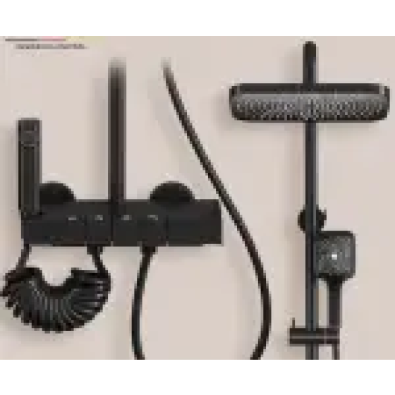 Gray Thermostatic Shower Set