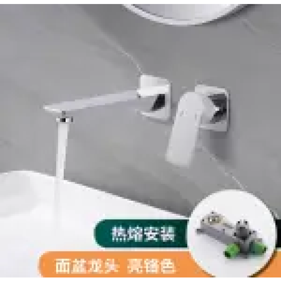 Wall-mounted all-copper embedded faucet
