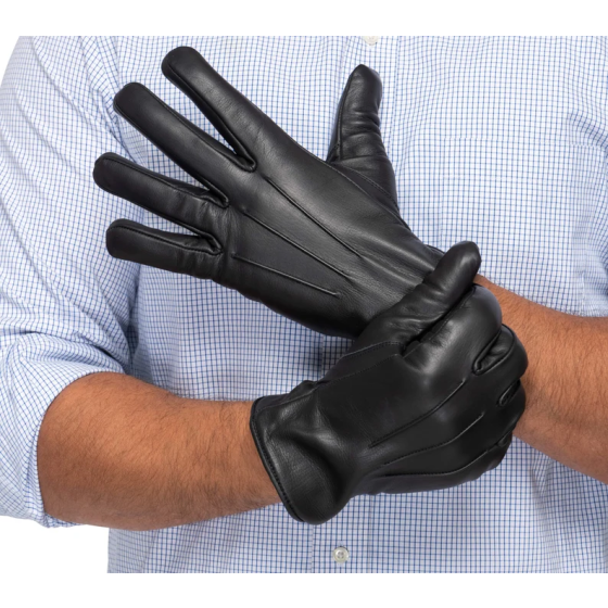 Leather Gloves Men, Winter Gloves Premium Lining, Genuine Leather Gloves Touch Screen, Christmas Gift For Him Boyfriend Dad, Best Man Gift