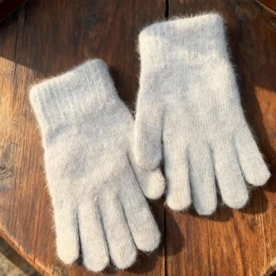 Hand Knitted Wool Gloves for Women and Men – Thick Cashmere Winter Gloves in 12 Elegant Colors